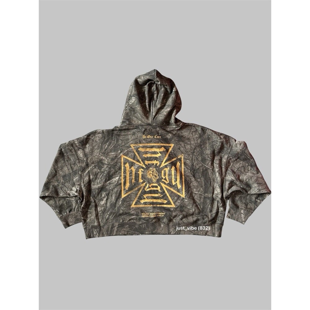 Darc Sport Ohana Loyal To The Core Camo Grunge Box Cut Hoodie Men’s Small OS NWT